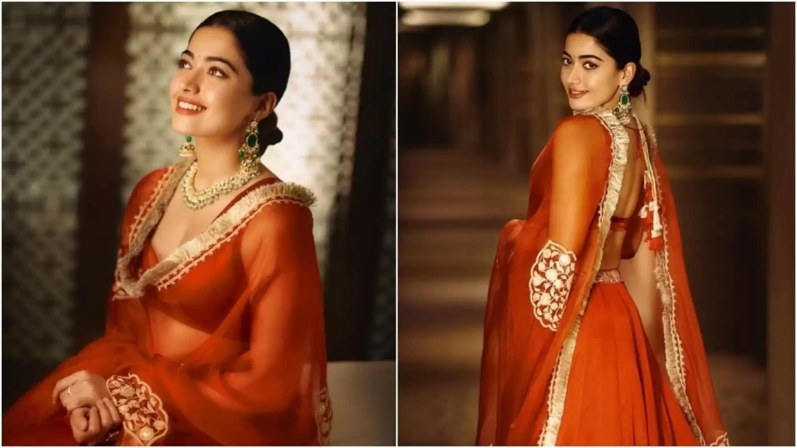 Rashmika Mandanna&#039;s red lehenga is meant to be bookmarked for your sangeet bash. Brides, take notes!