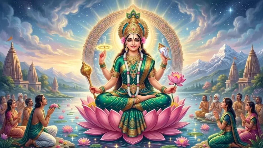 Embrace the Divine: Celebrating Maa Siddhidhatri and the Radiance of Peacock Green on Navratri's Final Day